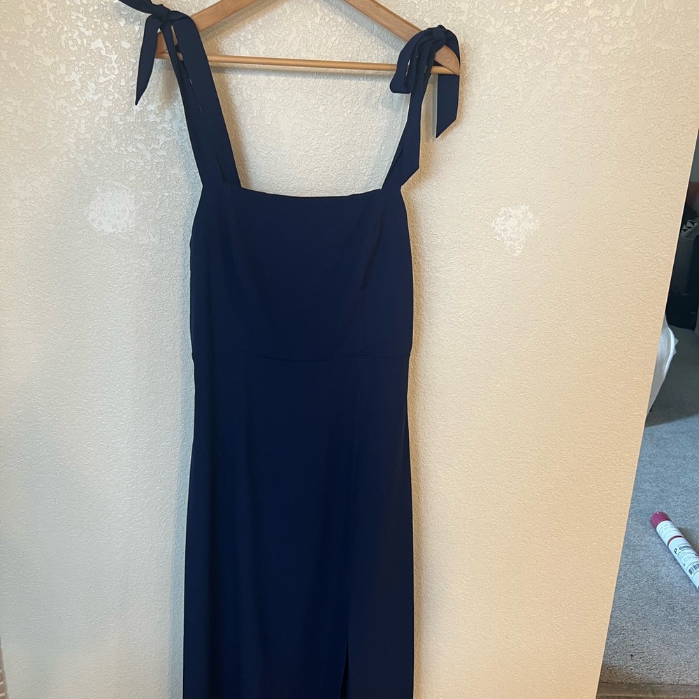 Petal & Pup Deep Blue Tie Strap Midi Dress